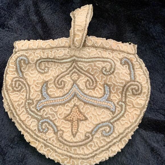 VINTAGE 40’s BEADED BELT BAG From Belgium - Picture 1 of 10